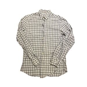 J‎ Crew Slim Untucked Gingham Organic Cotton Stretch Button Down Shirt Size S